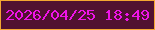 文字の大きさ：3、枠の色：f4a731、背景の色：511130、文字の色：f014e8 無料ブログパーツのブログ時計