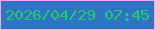 文字の大きさ：4、枠の色：f4a7f2、背景の色：2e73c4、文字の色：22cd69 無料ブログパーツのブログ時計