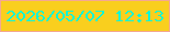 文字の大きさ：4、枠の色：f4a891、背景の色：f9cf1e、文字の色：10f5d5 無料ブログパーツのブログ時計