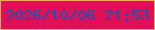 文字の大きさ：3、枠の色：f4ab60、背景の色：e10f58、文字の色：1d54b2 無料ブログパーツのブログ時計