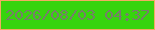 文字の大きさ：2、枠の色：f4ab61、背景の色：37d40d、文字の色：767e6a 無料ブログパーツのブログ時計