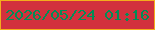 文字の大きさ：3、枠の色：f4ad1c、背景の色：d2313d、文字の色：028d57 無料ブログパーツのブログ時計