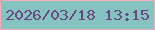 文字の大きさ：2、枠の色：f4aebb、背景の色：85c3c0、文字の色：6c4781 無料ブログパーツのブログ時計