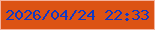 文字の大きさ：1、枠の色：f4b39d、背景の色：dc5314、文字の色：0f39c5 無料ブログパーツのブログ時計