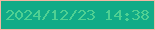 文字の大きさ：1、枠の色：f4b6a3、背景の色：11ab87、文字の色：4fd093 無料ブログパーツのブログ時計