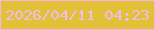 文字の大きさ：5、枠の色：f4b6e8、背景の色：e2c136、文字の色：ecbcf3 無料ブログパーツのブログ時計