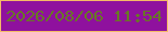 文字の大きさ：1、枠の色：f4ba67、背景の色：8f119e、文字の色：697726 無料ブログパーツのブログ時計