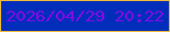 文字の大きさ：2、枠の色：f4bc39、背景の色：002eba、文字の色：8a09e7 無料ブログパーツのブログ時計