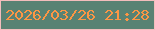 文字の大きさ：2、枠の色：f4bdbc、背景の色：598273、文字の色：fd9644 無料ブログパーツのブログ時計