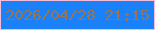 文字の大きさ：4、枠の色：f4bdd9、背景の色：1a81f9、文字の色：9a7553 無料ブログパーツのブログ時計