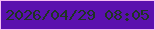 文字の大きさ：2、枠の色：f4bdf4、背景の色：5a10ae、文字の色：1f3522 無料ブログパーツのブログ時計