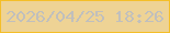 文字の大きさ：5、枠の色：f4be29、背景の色：eed395、文字の色：c0bfbd 無料ブログパーツのブログ時計