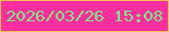 文字の大きさ：5、枠の色：f4c055、背景の色：fd2e9f、文字の色：7ee77e 無料ブログパーツのブログ時計