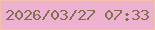 文字の大きさ：3、枠の色：f4c0a9、背景の色：eeb2d0、文字の色：826e53 無料ブログパーツのブログ時計