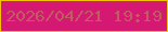 文字の大きさ：5、枠の色：f4c104、背景の色：d51973、文字の色：c05c62 無料ブログパーツのブログ時計