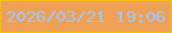 文字の大きさ：2、枠の色：f4c107、背景の色：efa158、文字の色：9fc6fd 無料ブログパーツのブログ時計