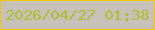 文字の大きさ：2、枠の色：f4c50b、背景の色：c7c2b9、文字の色：b1bd2e 無料ブログパーツのブログ時計