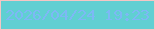文字の大きさ：3、枠の色：f4c6c4、背景の色：60cfd2、文字の色：7db8f5 無料ブログパーツのブログ時計