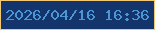 文字の大きさ：3、枠の色：f4c773、背景の色：14346c、文字の色：4c96d6 無料ブログパーツのブログ時計