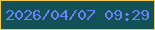 文字の大きさ：1、枠の色：f4ca4d、背景の色：125256、文字の色：6984fb 無料ブログパーツのブログ時計