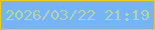 文字の大きさ：2、枠の色：f4cc06、背景の色：75b4f8、文字の色：b9d1a6 無料ブログパーツのブログ時計