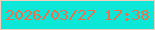 文字の大きさ：2、枠の色：f4cebf、背景の色：0ce7d8、文字の色：ed704e 無料ブログパーツのブログ時計