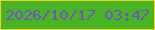 文字の大きさ：2、枠の色：f4cf1f、背景の色：48b524、文字の色：784ec8 無料ブログパーツのブログ時計
