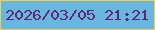 文字の大きさ：1、枠の色：f4cf47、背景の色：68b6e2、文字の色：63256f 無料ブログパーツのブログ時計