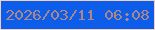 文字の大きさ：3、枠の色：f4cfc9、背景の色：0d5deb、文字の色：ad8787 無料ブログパーツのブログ時計