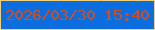 文字の大きさ：4、枠の色：f4d07b、背景の色：0b6dde、文字の色：d34d1e 無料ブログパーツのブログ時計