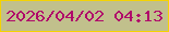 文字の大きさ：2、枠の色：f4d303、背景の色：c1c08c、文字の色：b0096a 無料ブログパーツのブログ時計