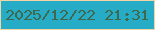 文字の大きさ：1、枠の色：f4d3a4、背景の色：27acc8、文字の色：3f694f 無料ブログパーツのブログ時計