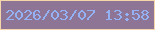 文字の大きさ：5、枠の色：f4d6aa、背景の色：8f7595、文字の色：94b2f3 無料ブログパーツのブログ時計