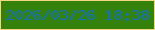 文字の大きさ：1、枠の色：f4d783、背景の色：34810c、文字の色：1173bd 無料ブログパーツのブログ時計