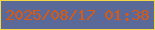 文字の大きさ：1、枠の色：f4d845、背景の色：5a6998、文字の色：d65a14 無料ブログパーツのブログ時計