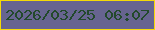 文字の大きさ：5、枠の色：f4da08、背景の色：676490、文字の色：22492b 無料ブログパーツのブログ時計