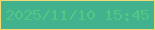 文字の大きさ：2、枠の色：f4da77、背景の色：42b18e、文字の色：52c784 無料ブログパーツのブログ時計