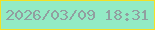 文字の大きさ：5、枠の色：f4e025、背景の色：93ebc5、文字の色：919fa0 無料ブログパーツのブログ時計
