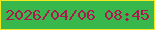 文字の大きさ：1、枠の色：f4e91e、背景の色：38b84c、文字の色：ab194e 無料ブログパーツのブログ時計