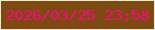 文字の大きさ：2、枠の色：f4e9d1、背景の色：7e4a12、文字の色：f90680 無料ブログパーツのブログ時計
