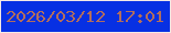 文字の大きさ：4、枠の色：f4e9e5、背景の色：0730e3、文字の色：b16e5d 無料ブログパーツのブログ時計