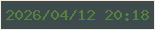 文字の大きさ：1、枠の色：f4eae0、背景の色：3d4b4d、文字の色：55823d 無料ブログパーツのブログ時計