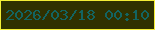 文字の大きさ：5、枠の色：f4ee36、背景の色：303100、文字の色：136461 無料ブログパーツのブログ時計