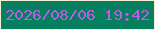文字の大きさ：1、枠の色：f4f0d7、背景の色：057f5e、文字の色：b85fea 無料ブログパーツのブログ時計