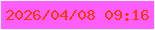 文字の大きさ：4、枠の色：f4f4f6、背景の色：ff5eff、文字の色：fb3505 無料ブログパーツのブログ時計