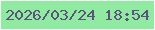 文字の大きさ：1、枠の色：f4f4f8、背景の色：90eaa2、文字の色：5b537b 無料ブログパーツのブログ時計