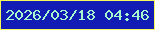文字の大きさ：1、枠の色：f4f75a、背景の色：121bb4、文字の色：a7f7ce 無料ブログパーツのブログ時計