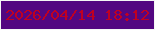 文字の大きさ：4、枠の色：f4f7f5、背景の色：530781、文字の色：be0022 無料ブログパーツのブログ時計