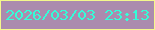 文字の大きさ：5、枠の色：f4f88c、背景の色：ab8bae、文字の色：34fdd8 無料ブログパーツのブログ時計