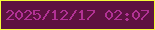 文字の大きさ：3、枠の色：f4fb39、背景の色：5d1240、文字の色：b13294 無料ブログパーツのブログ時計